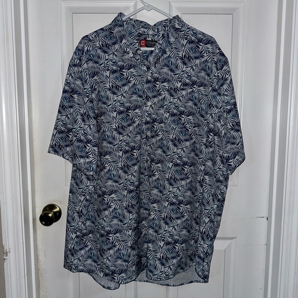 Chaps Other - Chaps Men's Navy Palm Pattern Shirt